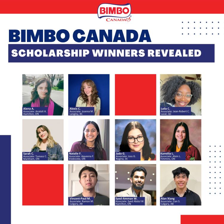 Meet the Recipients of Bimbo Canada’s Scholarship Program Bimbo Canada